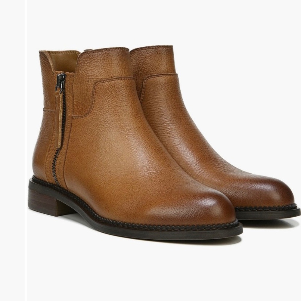 Franco Sarto Halford Ankle Boot Women Cognac Size 7.5